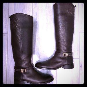 Dark brown Tory Burch Riding Boots. 8.0.